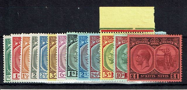 Image of St Kitts Nevis SG 24/36 LMM British Commonwealth Stamp